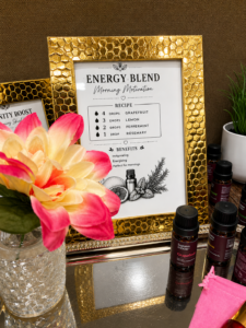 Aromatherapy Roller Creation Bar at employee wellness event